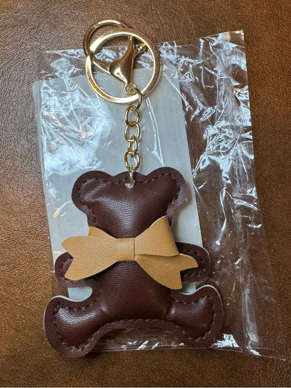 NWT Brown Bear with Tan Bow Bag Charm  🧸
